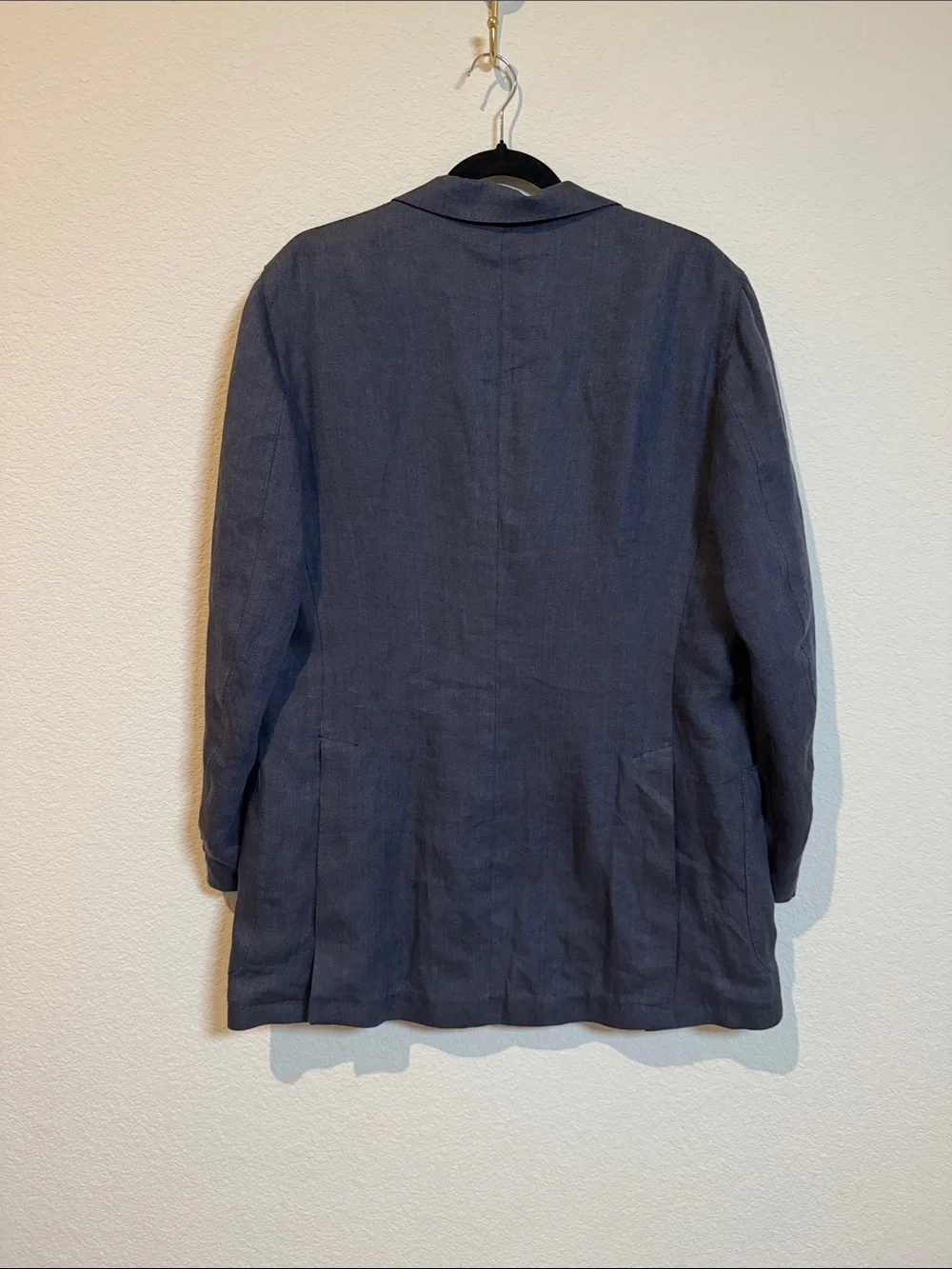 Lanvin Blue Linen Blazer IT 52R/US 42R